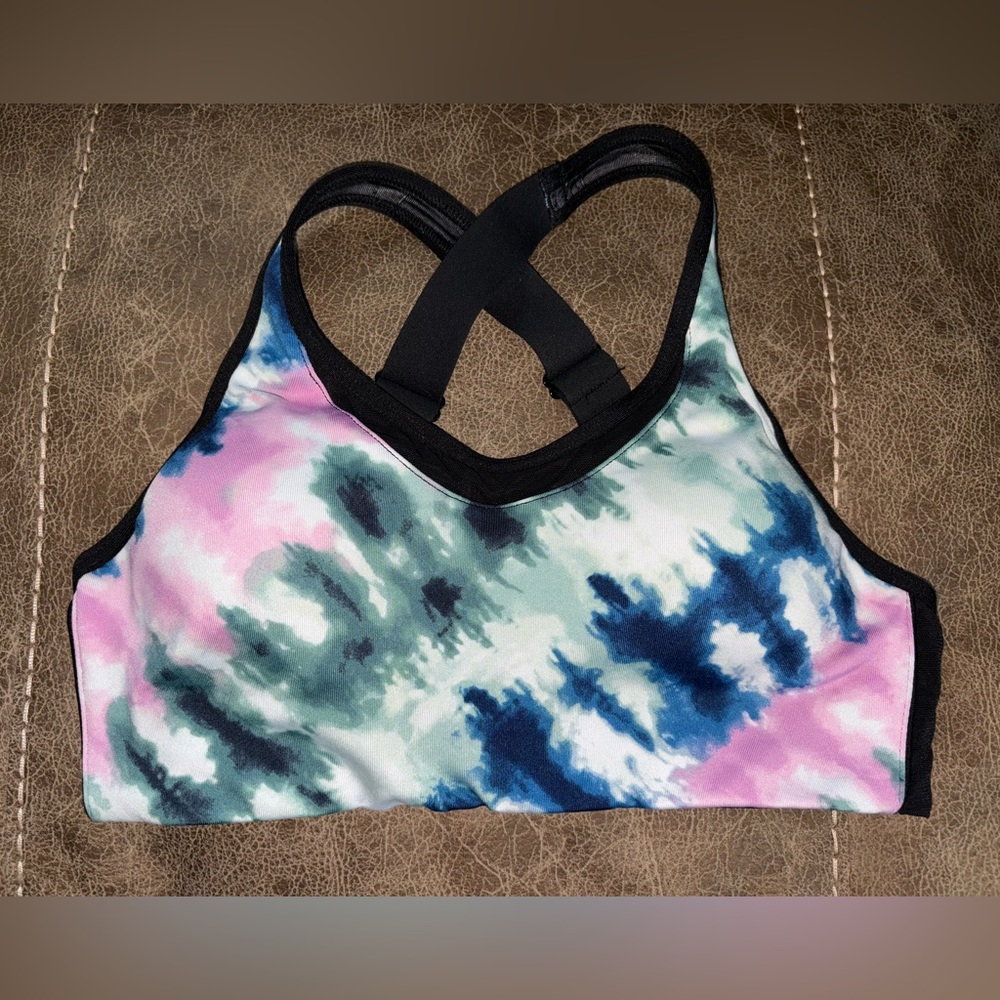 Victoria Secret Pink Sport VSX Multicolor Ultimate Lightly Lined Tie Dye